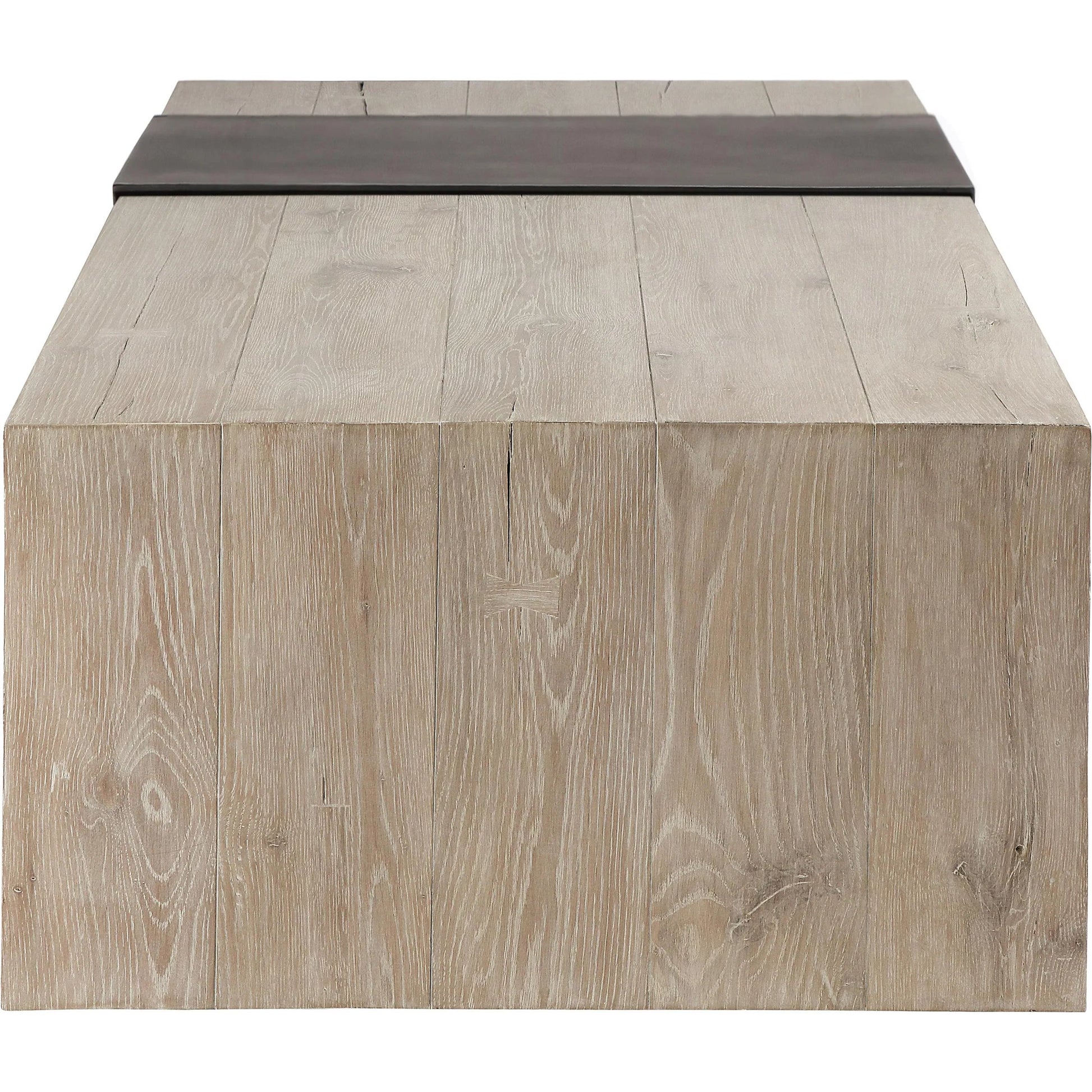 Danica Coffee Table by Classic Home. Made from reclaimed oak, metal in a modern style.