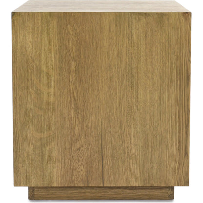 Layne Square End Table by Classic Home. Made from oak veneer in a modern style.