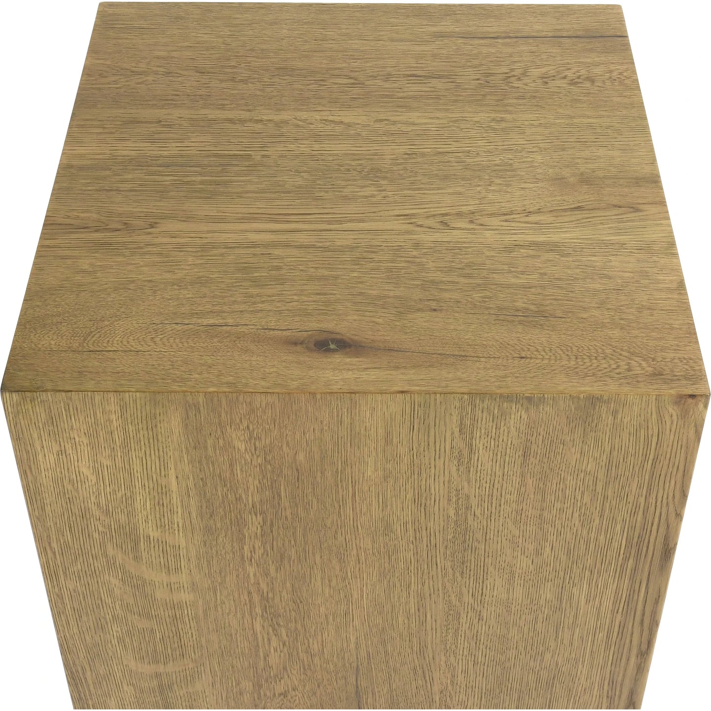 008 SI-2160272 | Closeup | Layne Square End Table by Classic Home. Made from oak veneer in a modern style.