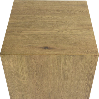 Layne Square End Table by Classic Home. Made from oak veneer in a modern style.