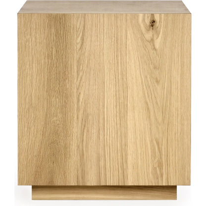 Layne Square End Table by Classic Home. Made from oak veneer in a modern style.