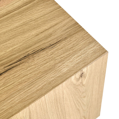 Layne Square End Table by Classic Home. Made from oak veneer in a modern style.
