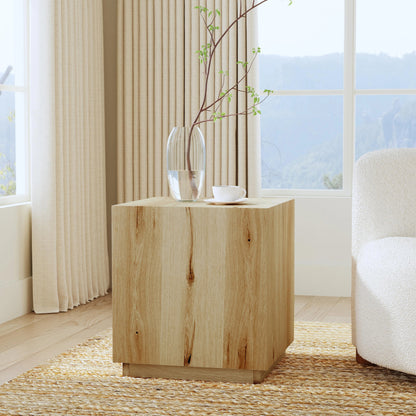 Layne Square End Table by Classic Home. Made from oak veneer in a modern style.