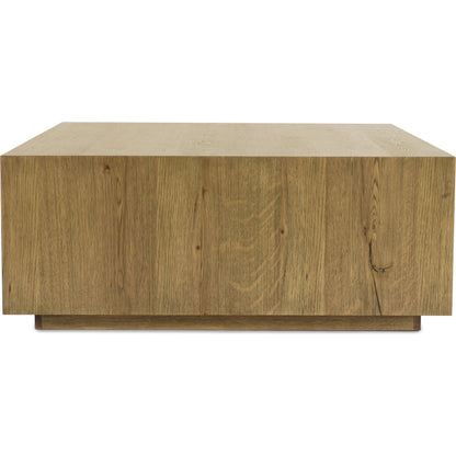 Layne Square Coffee Table by Classic Home. Made from oak veneer in a modern style.