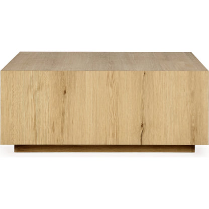 Layne Square Coffee Table by Classic Home. Made from oak veneer in a modern style.