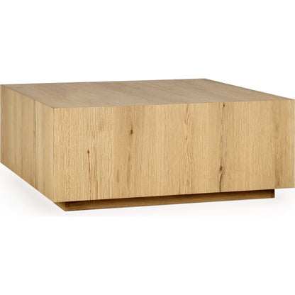 Layne Square Coffee Table by Classic Home. Made from oak veneer in a modern style.