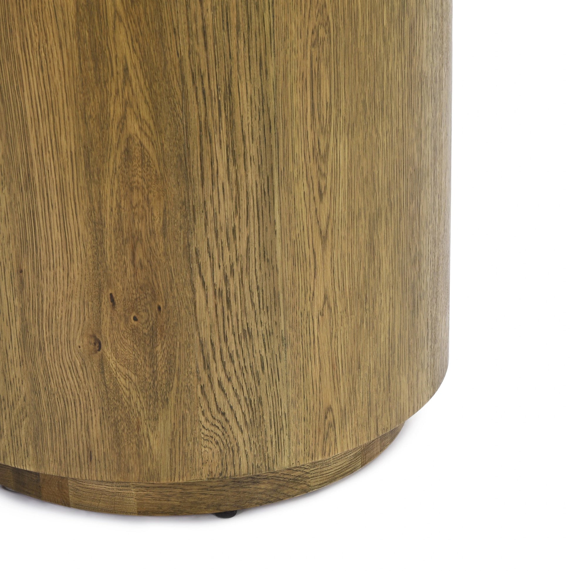 Layne Round End Table by Classic Home. Made from oak veneer in a modern style.