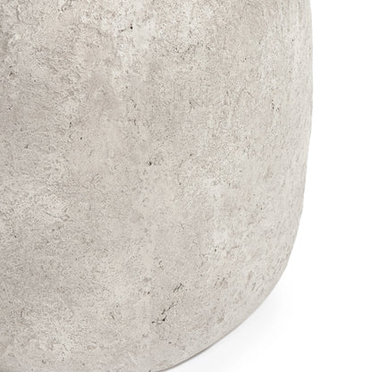Britney Concrete Outdoor End Table by Classic Home in light grey. Made from concrete in a modern style.