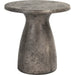 Collins Round Outdoor Accent Table by Classic Home. Made from concrete in a modern style.