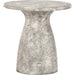 Collins Round Outdoor Accent Table by Classic Home. Made from concrete in a modern style.