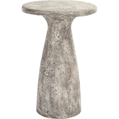 Collins Outdoor Round Side Table by Classic Home. Made from concrete in a modern style.