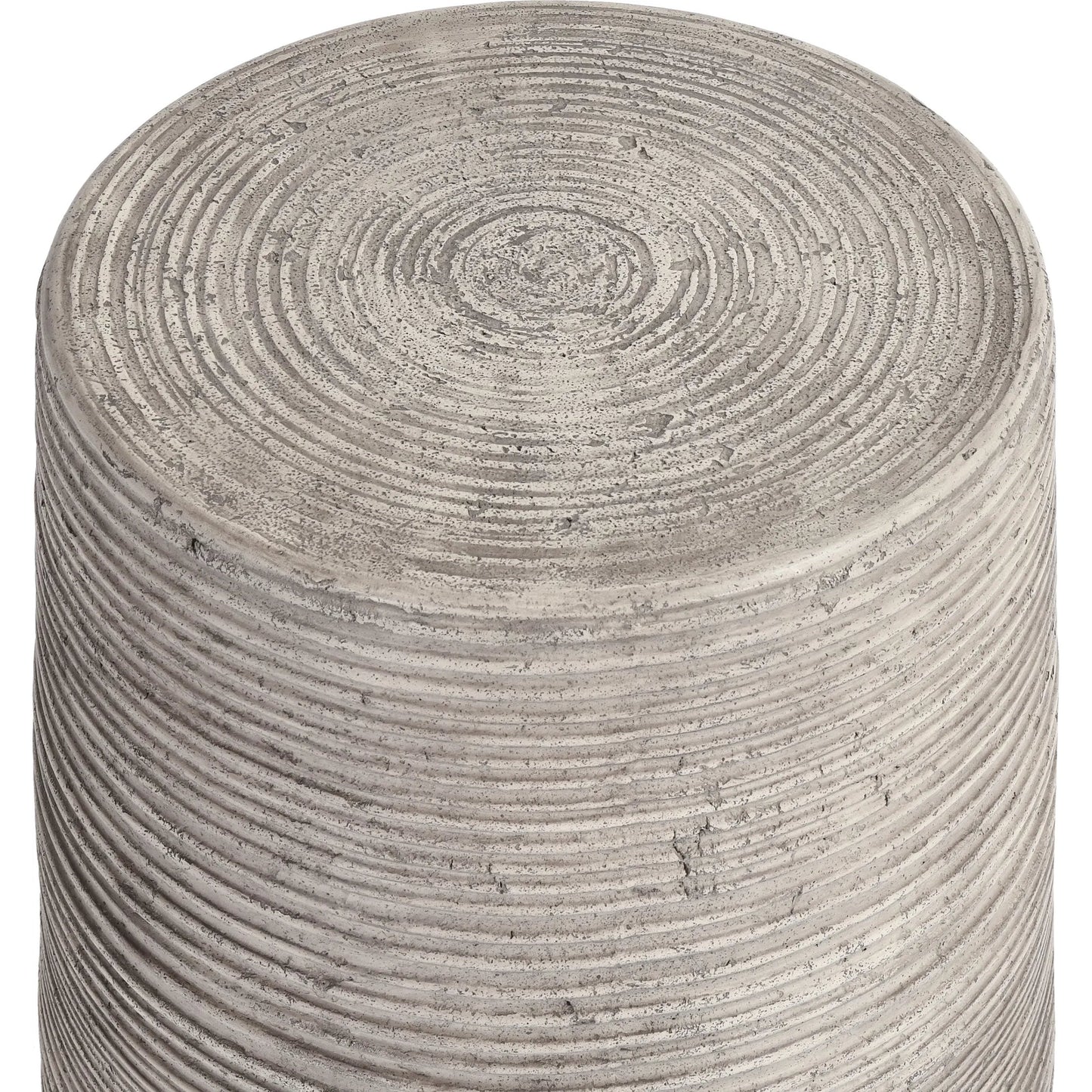 009 SI-2078734 | Additional Silo | Nellie Outdoor End Table by Classic Home in rough light grey. Made from concrete in a modern style.