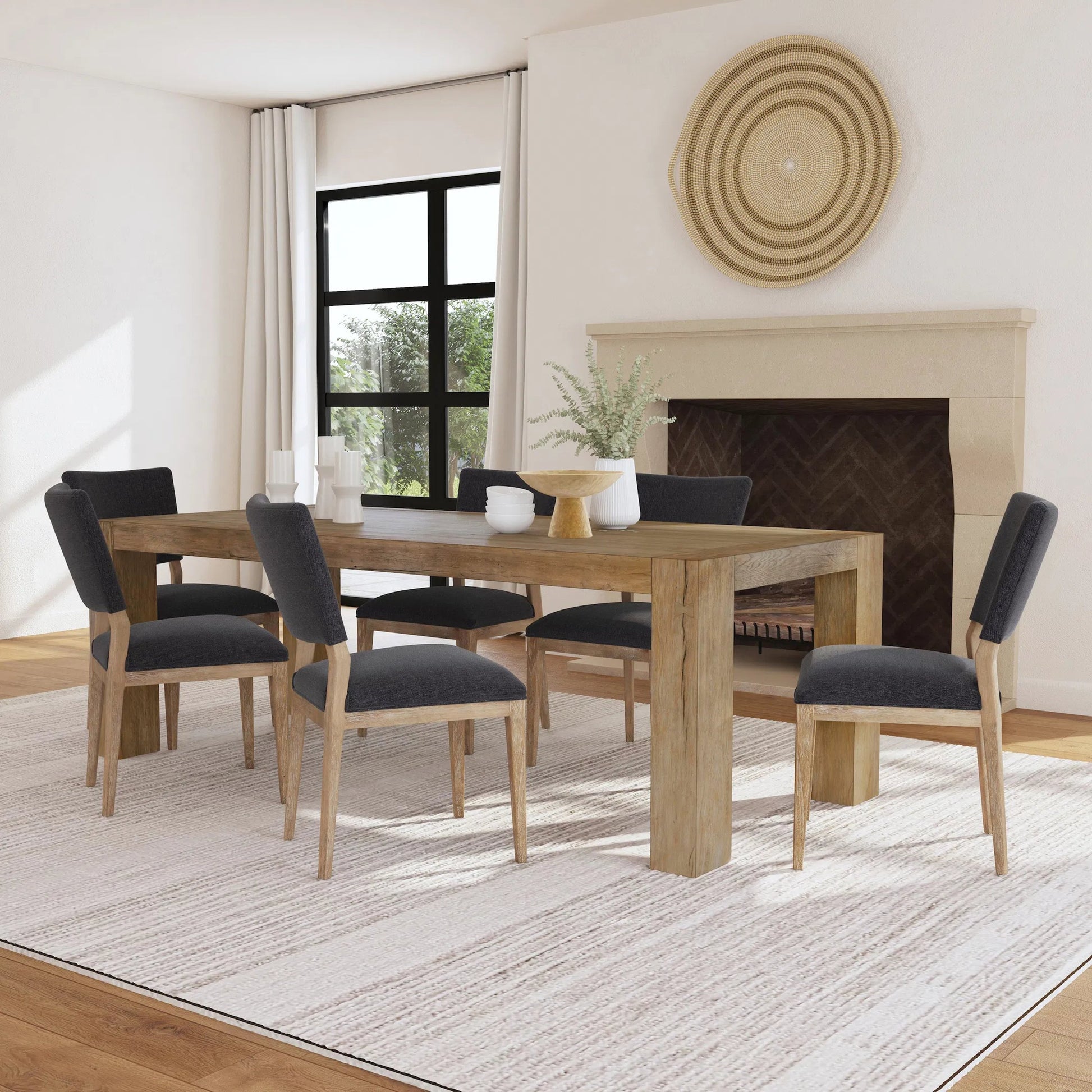 Kingston 89" Reclaimed Oak Wood Dining Table by Classic Home. Made from reclaimed oak in a transitional style.