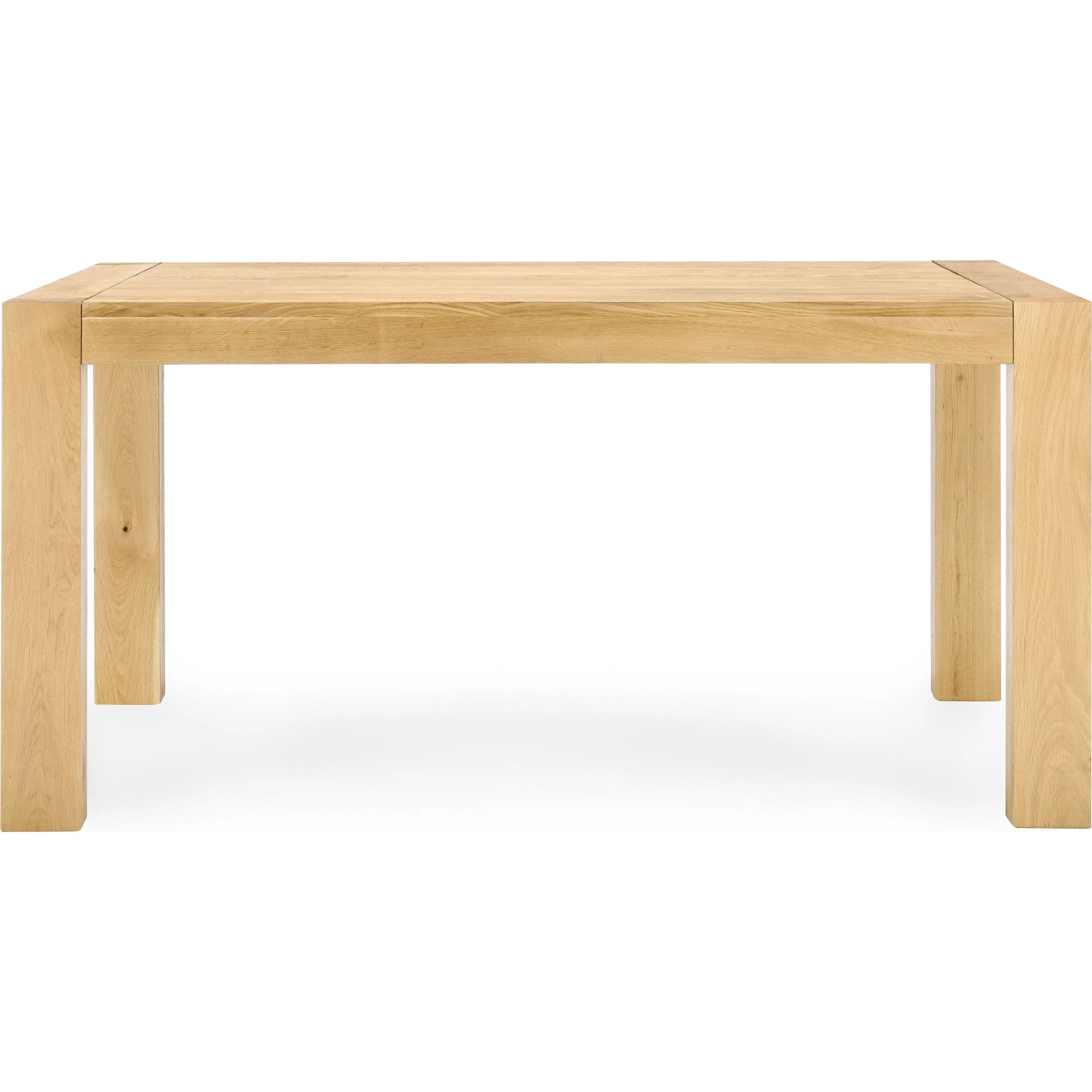 Parsons Dining Table by Kosas Home in matte natural brown. Made from oak in a transitional style.