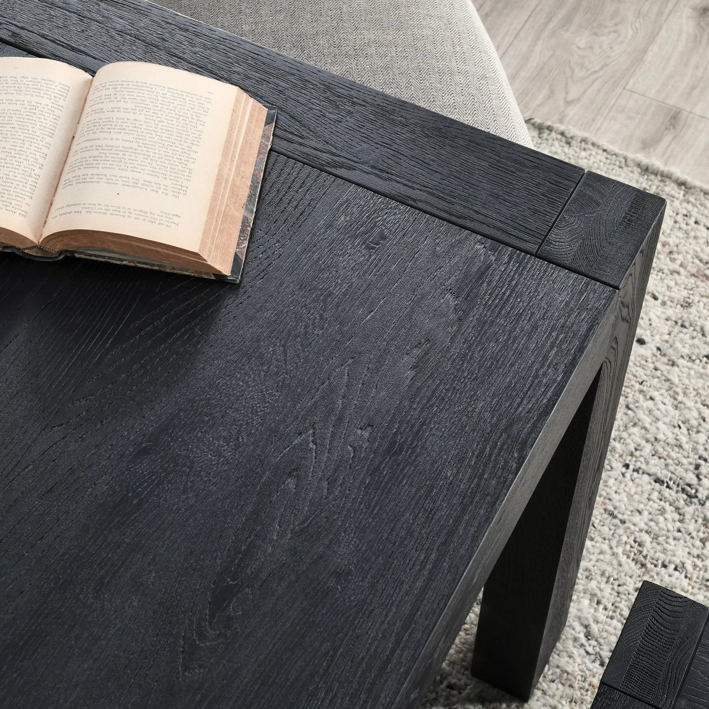 009 SI-2238825 | Closeup | Parsons 84" Oak Wood Dining Table by Kosas Home. Made from oak in a unique style.