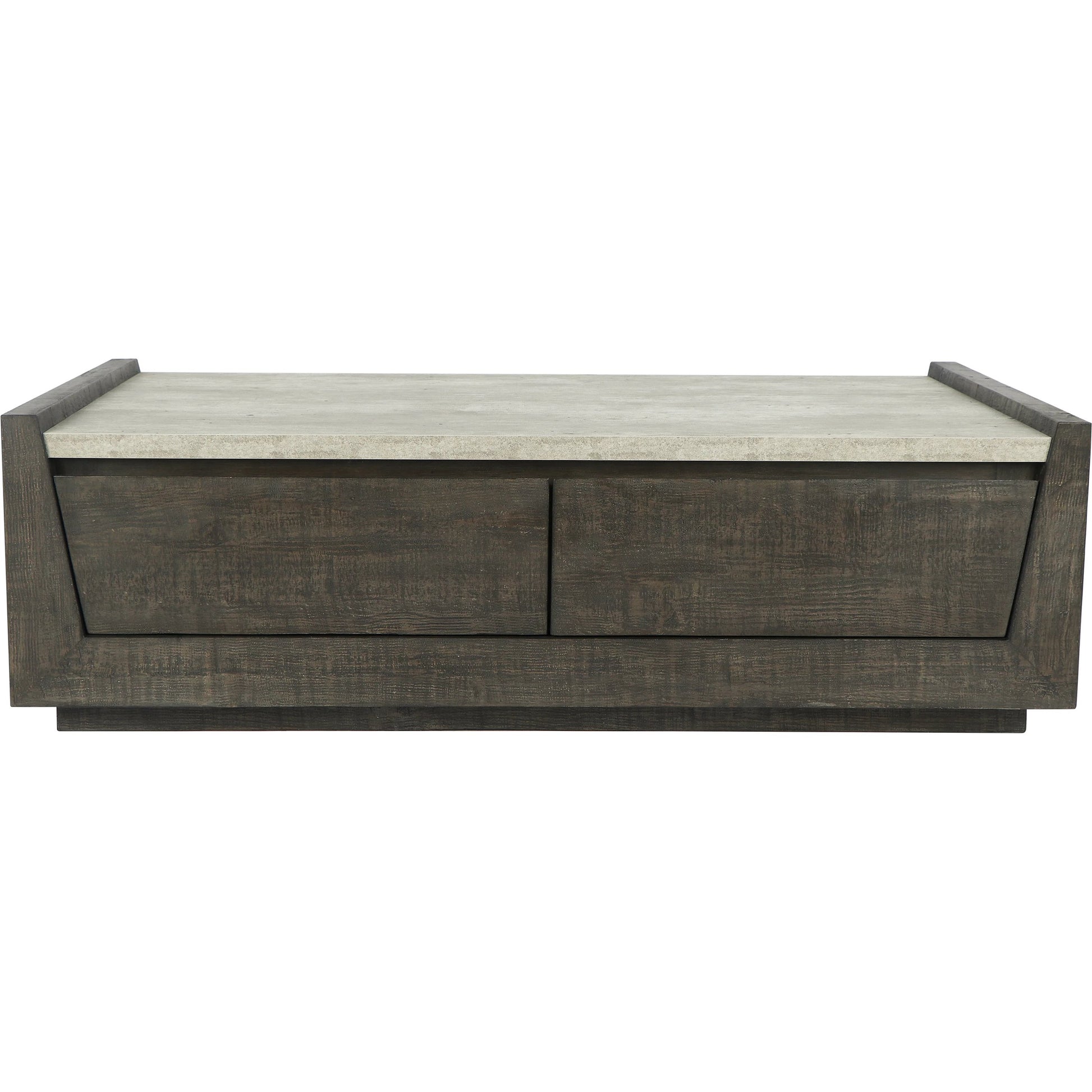 Tori Reclaimed Wood Coffee Table by Classic Home in dark brown. Made from reclaimed pine, pallet skin in a modern style.