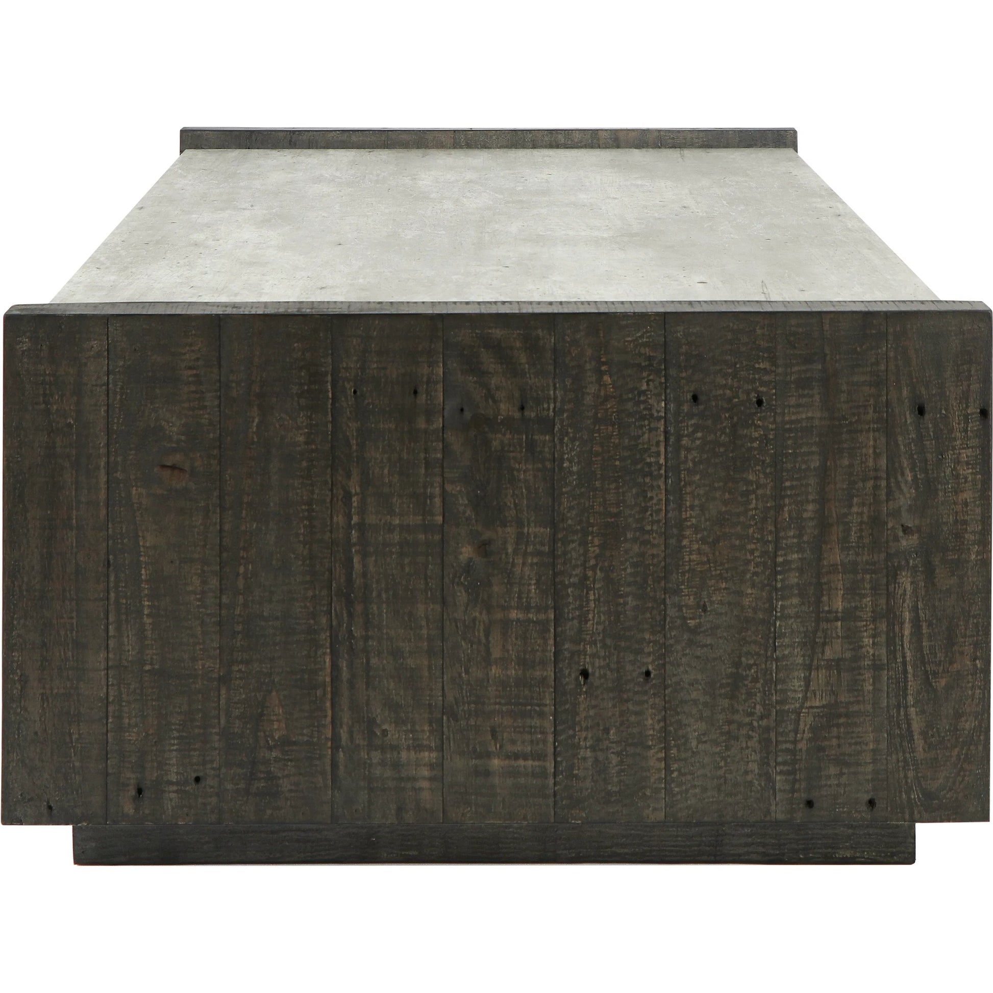 Tori Reclaimed Wood Coffee Table by Classic Home in dark brown. Made from reclaimed pine, pallet skin in a modern style.