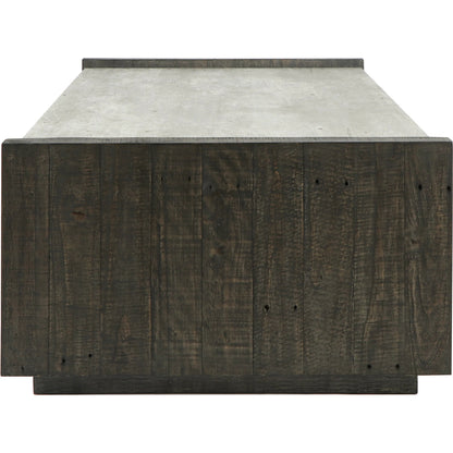 Tori Reclaimed Wood Coffee Table by Classic Home in dark brown. Made from reclaimed pine, pallet skin in a modern style.