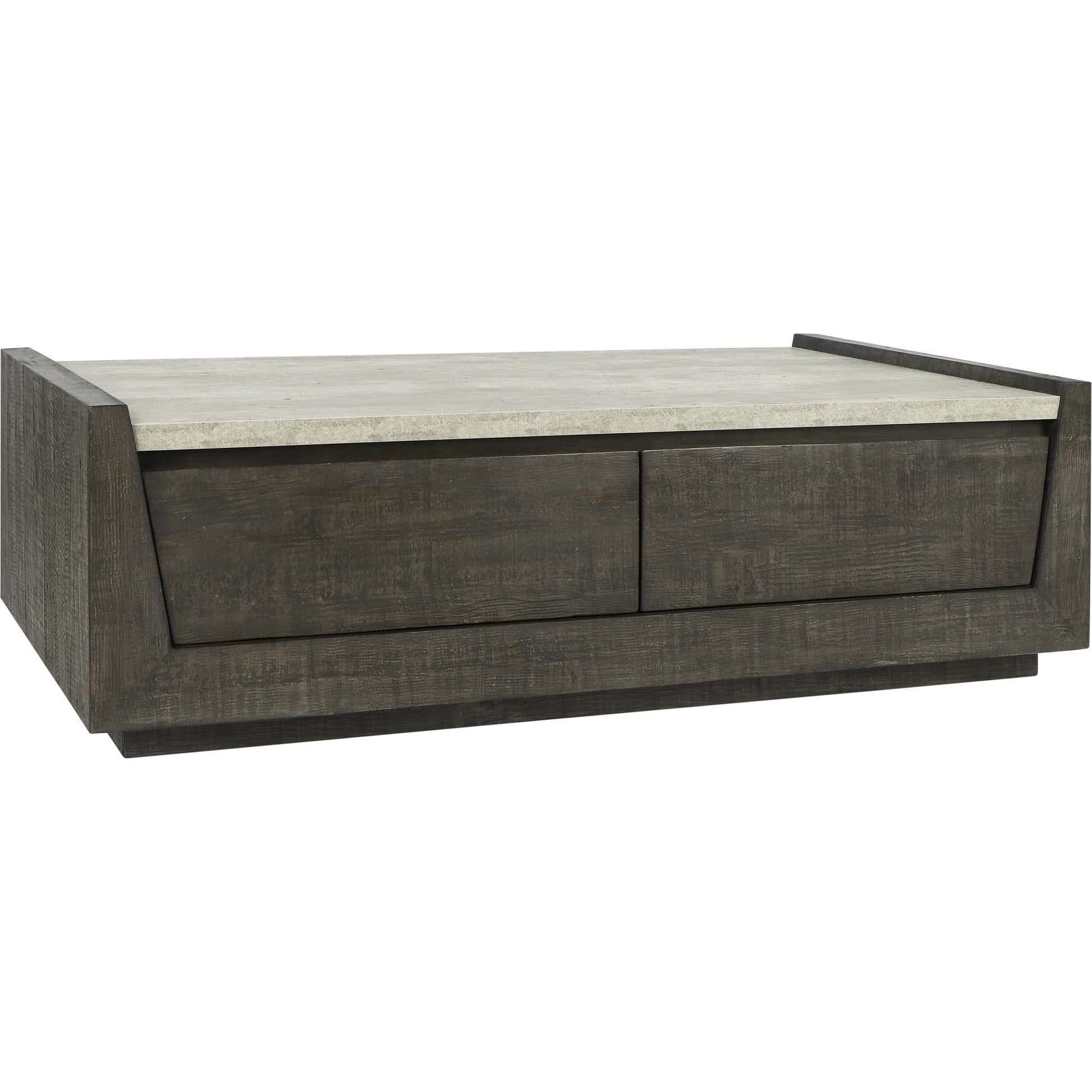 Tori Reclaimed Wood Coffee Table by Classic Home in dark brown. Made from reclaimed pine, pallet skin in a modern style.