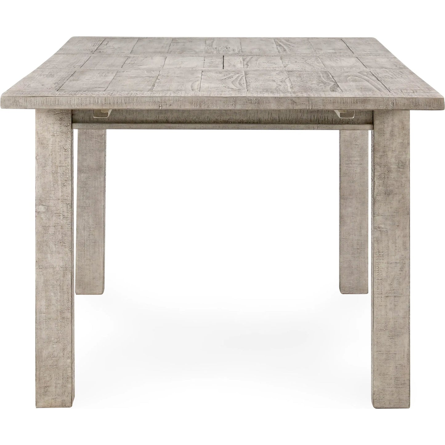 003 SI-2453393 | Additional Silo | Driftwood Reclaimed Pine Extension Dining Table by Kosas Home in antique ivory and beige. Made from reclaimed pine wood in a transitional style.