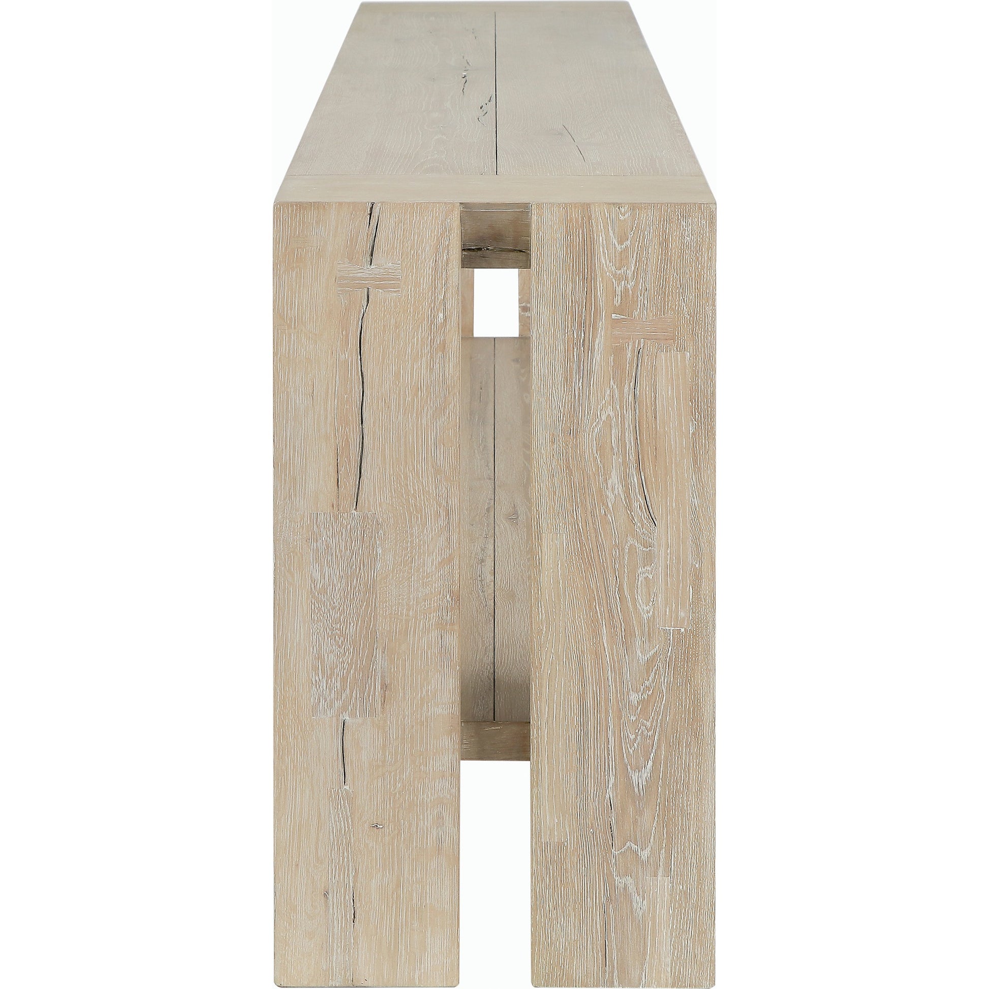 Troy Console Table White by Classic Home in white. Made from oak wood in a modern style.
