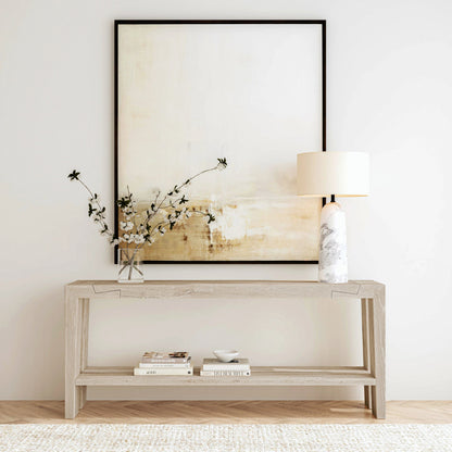 Troy Console Table White by Classic Home in white. Made from oak wood in a modern style.