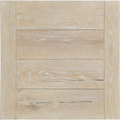 Troy Reclaimed Oak 24" End Table by Classic Home in tan. Made from cracked oak in a modern style.