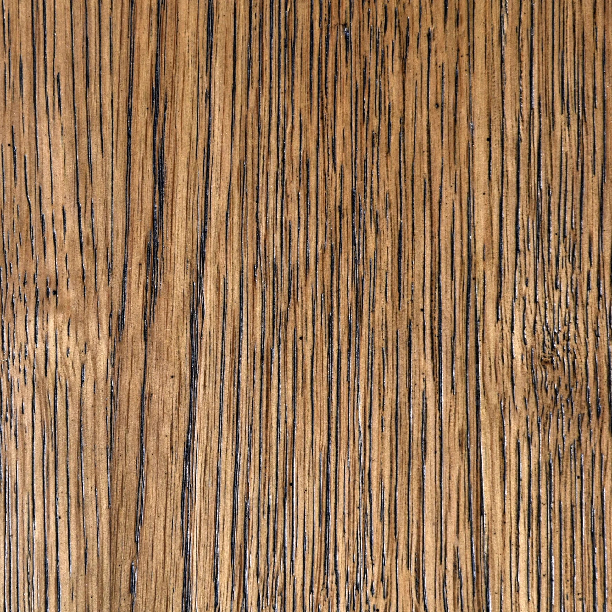 Catta Round Wood Coffee Table by Kosas Home in light brown, black. Made from oak veneer, iron in a unique style.