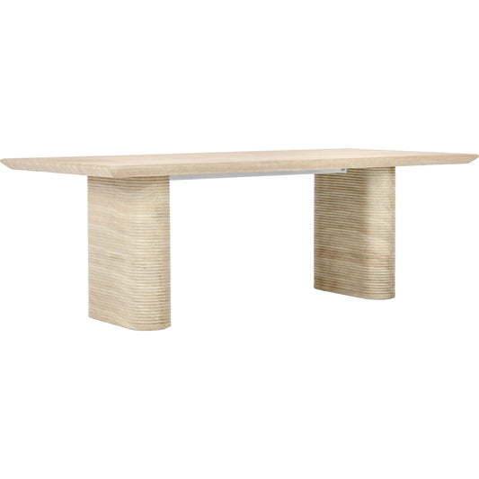 Aiden Outdoor Dining Table by Classic Home in beige. Made from glass fiber reinforced concrete in a modern style.