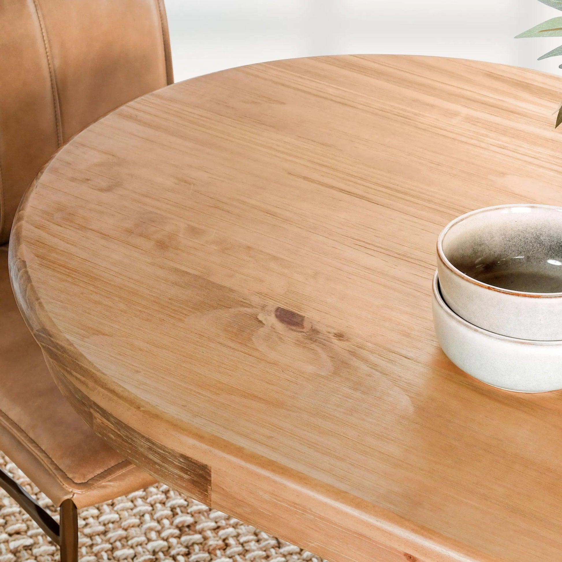 Maxwell Oval Pine Wood Dining Table by Kosas Home in natural. Made from pine wood in a cottage & farmhouse style.