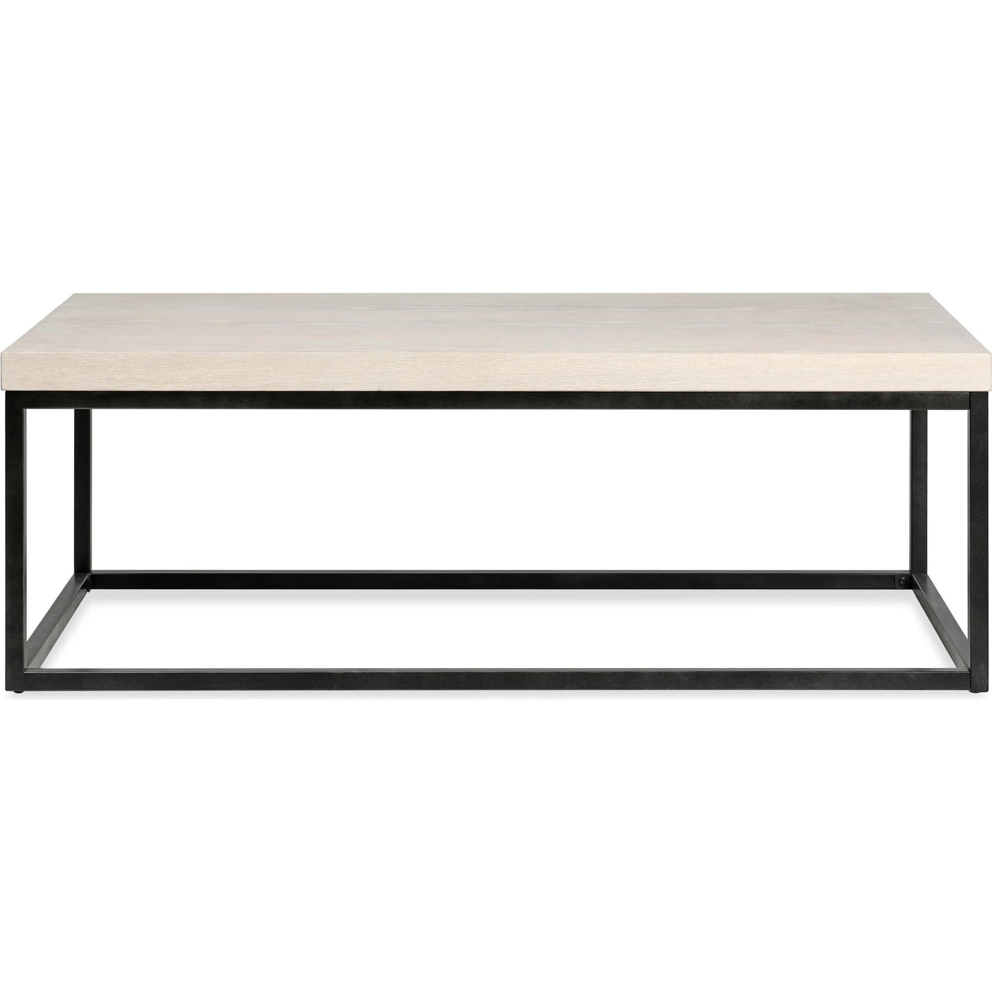 002 SI-2249239 | Primary Silo | Catta Rectangular Wood Coffee Table by Kosas Home in white, silver and white wash. Made from oak veneer, iron in a unique style.
