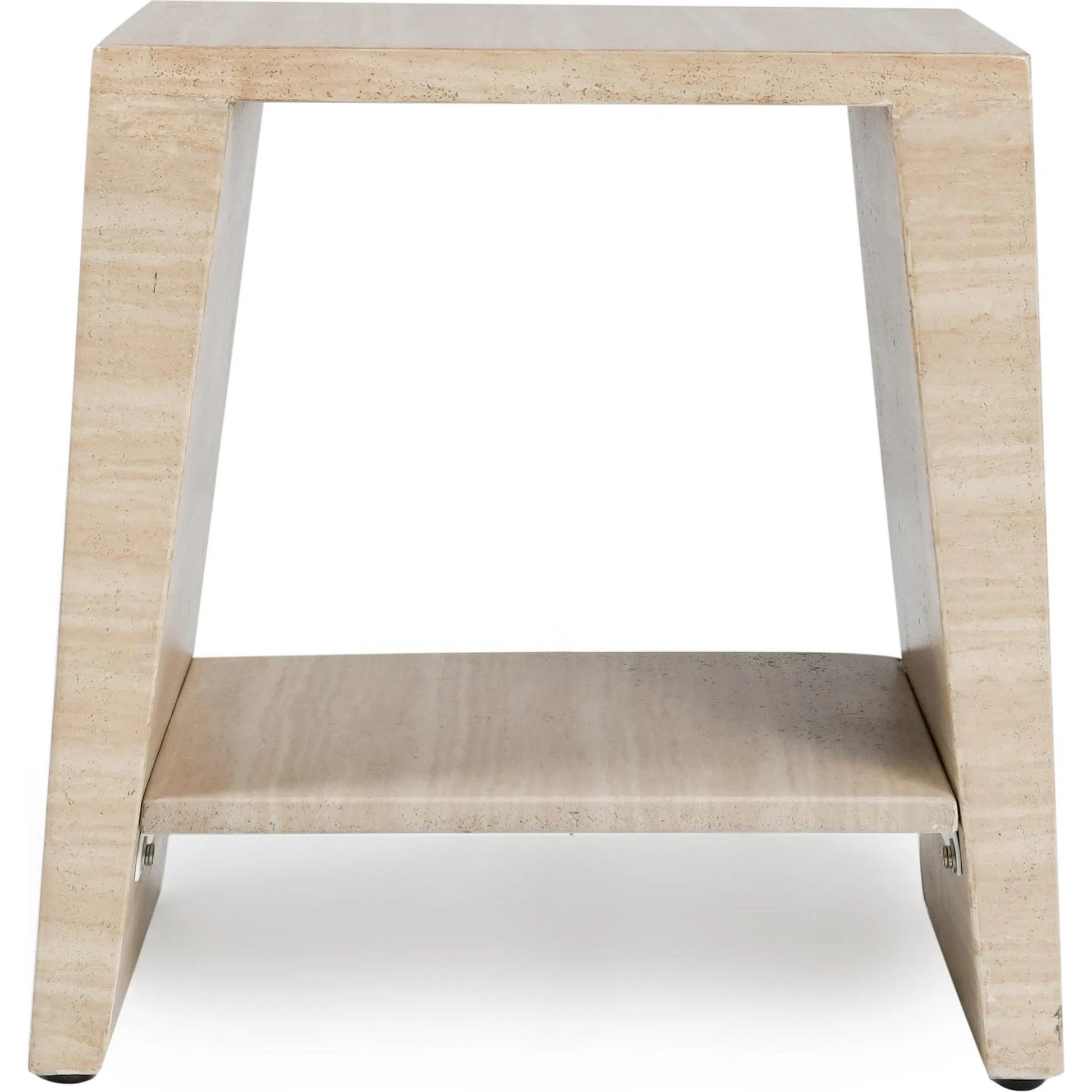 Rosen Outdoor Square Stone End Table by Classic Home in beige. Made from glass fiber reinforced concrete stone in a transitional style.