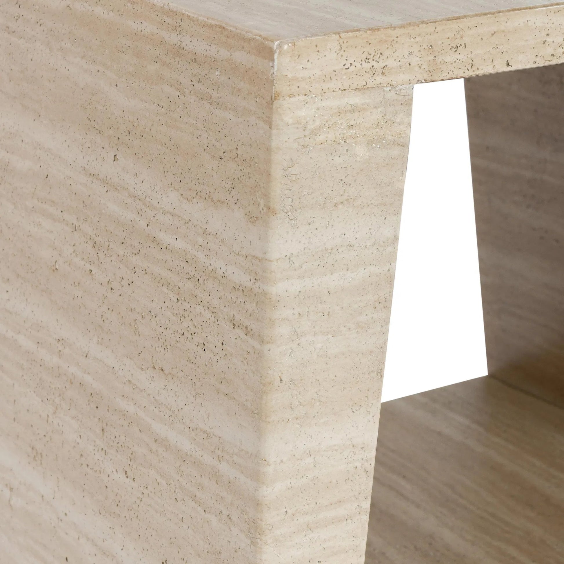 Rosen Outdoor Square Stone End Table by Classic Home in beige. Made from glass fiber reinforced concrete stone in a transitional style.