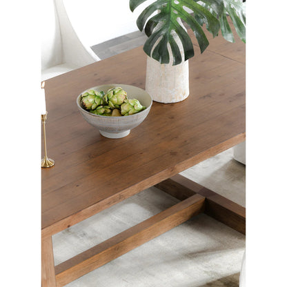 Lyra Extendable Dining Table by Classic Home in brown. Made from pine wood in a transitional style.