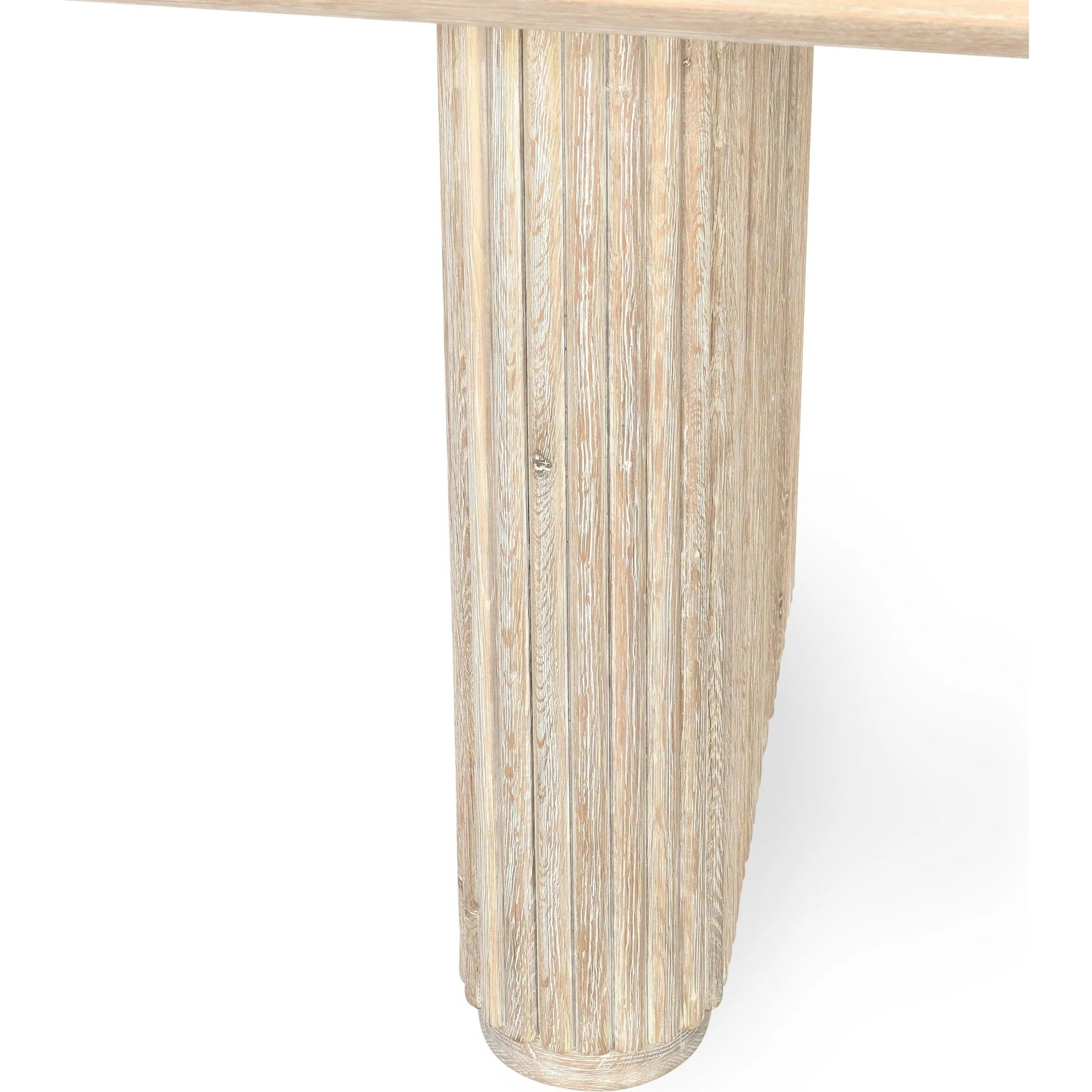 Vander 84" Wood Dining Table by Classic Home in cream. Made from oak veneer in a transitional style.