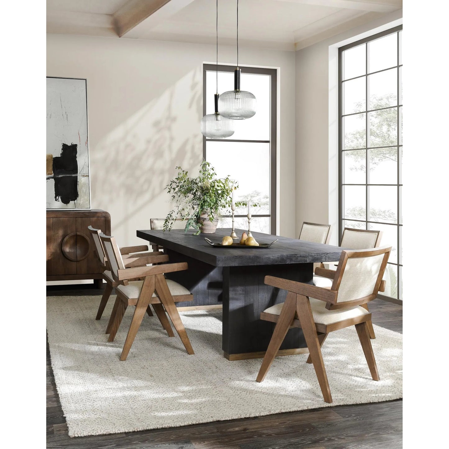 010 SI-2238836 | Lifestyle | Lynx 94" Reclaimed Pine Wood Dining Table by Classic Home. Made from reclaimed pine in a modern style.