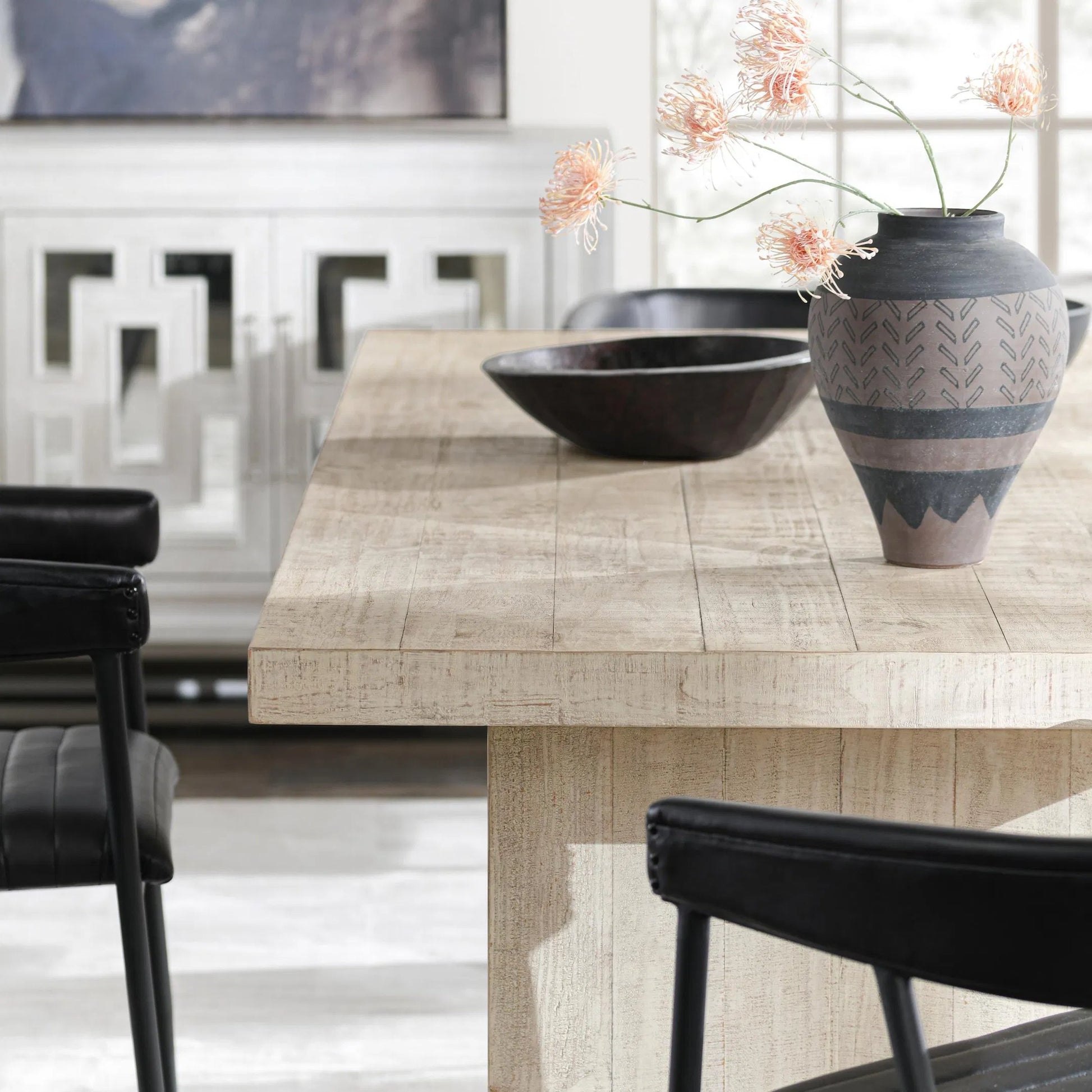 Lynx 94" Reclaimed Pine Wood Dining Table by Classic Home. Made from reclaimed pine in a modern style.