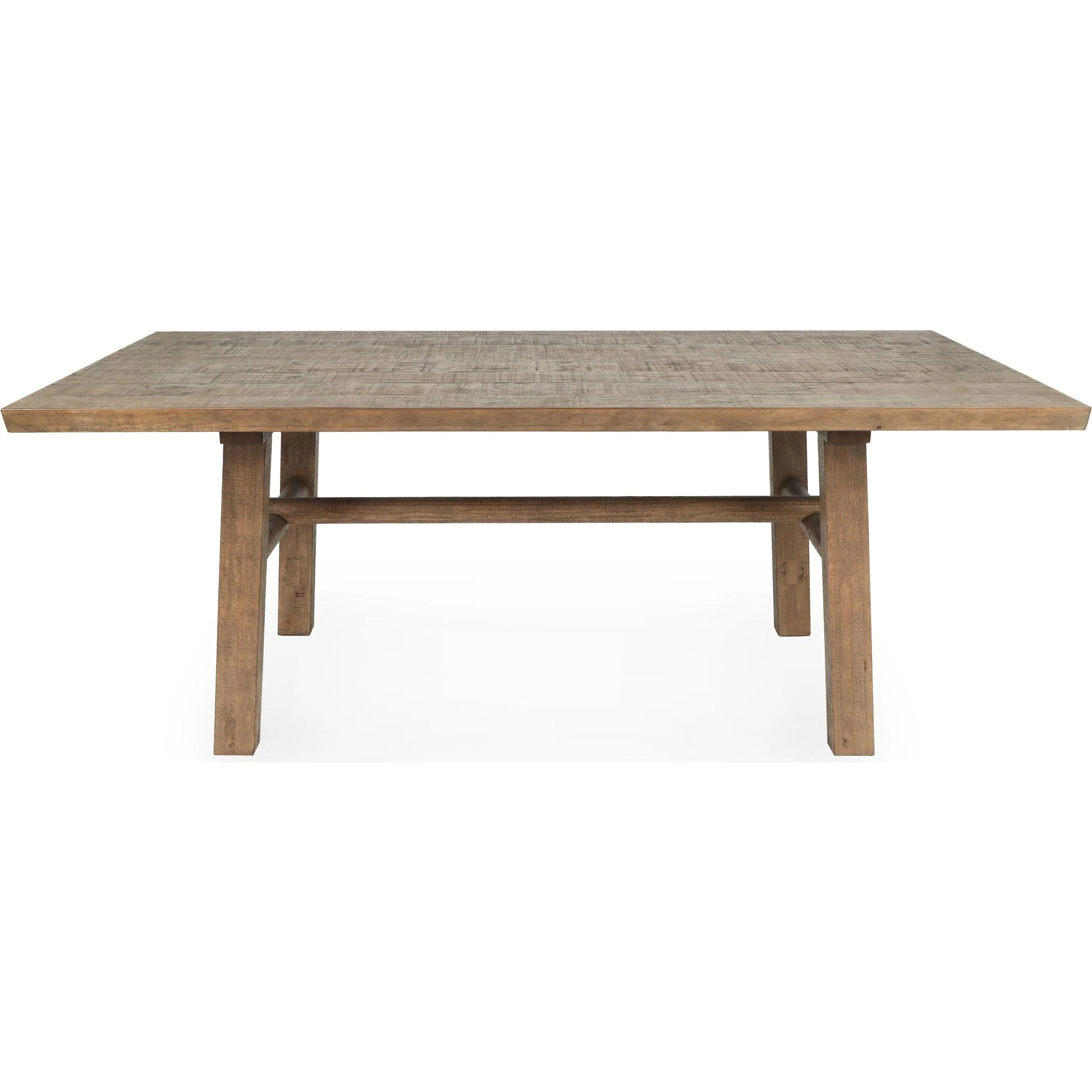 Liana Reclaimed Pine Wood Dining Table by Kosas Home in brown. Made from reclaimed pine in a transitional style.