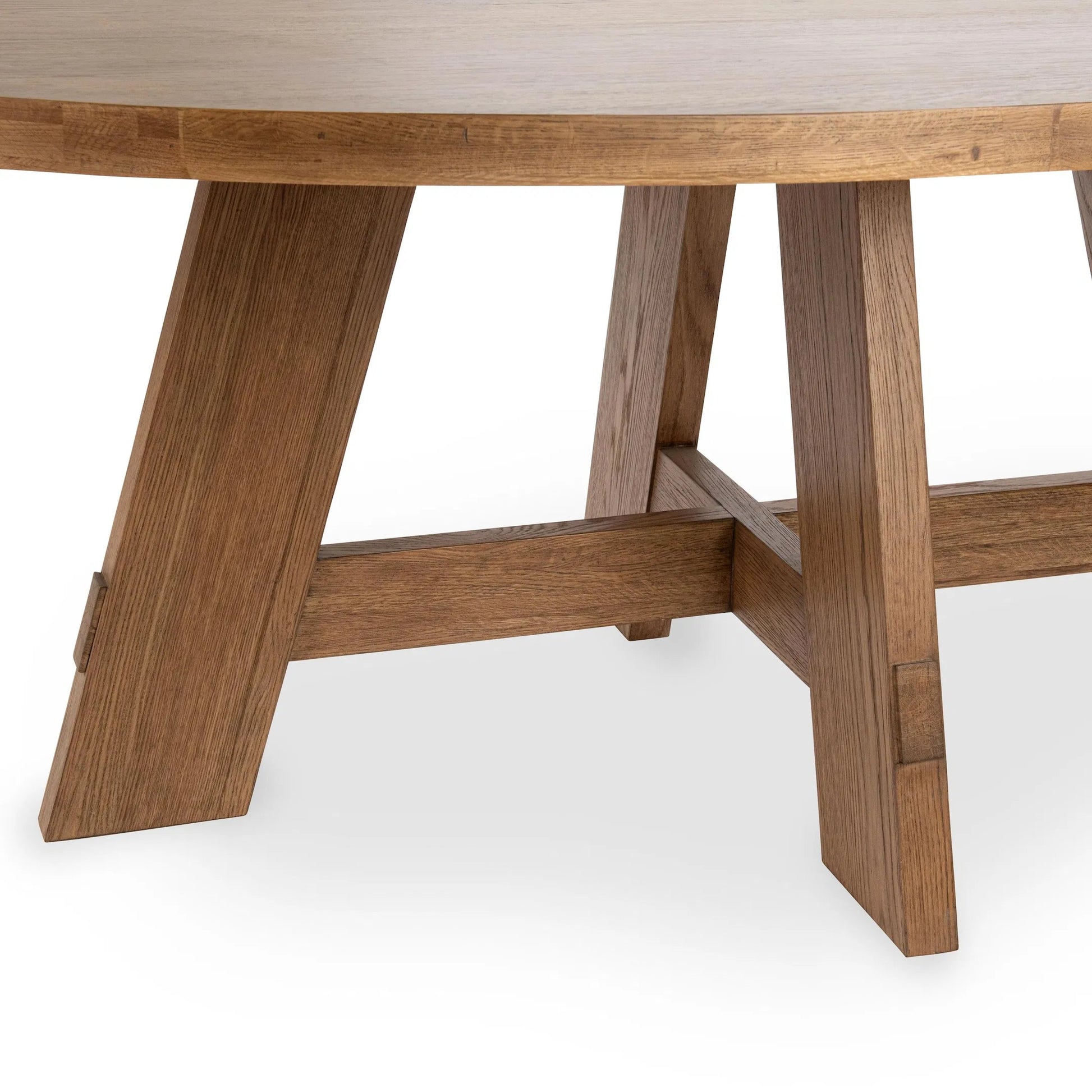Crescent Oval Reclaimed Oak Wood Dining Table by Kosas Home in natural. Made from reclaimed oak veneer in a unique style.