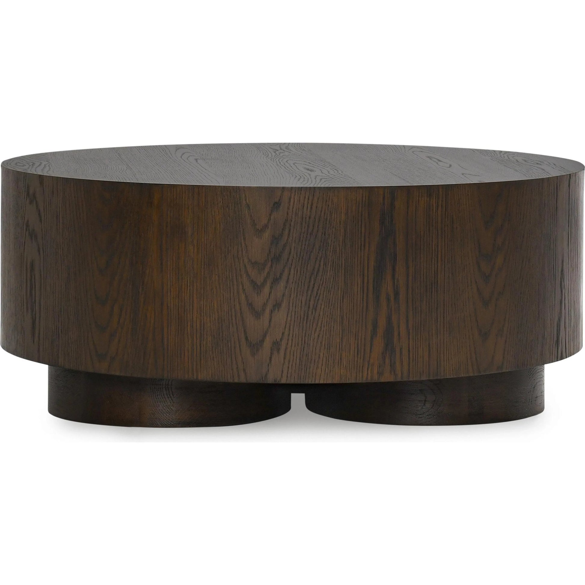 Runa 42" Wood Coffee Table by Classic Home in brown. Made from oak veneer in a traditional style.