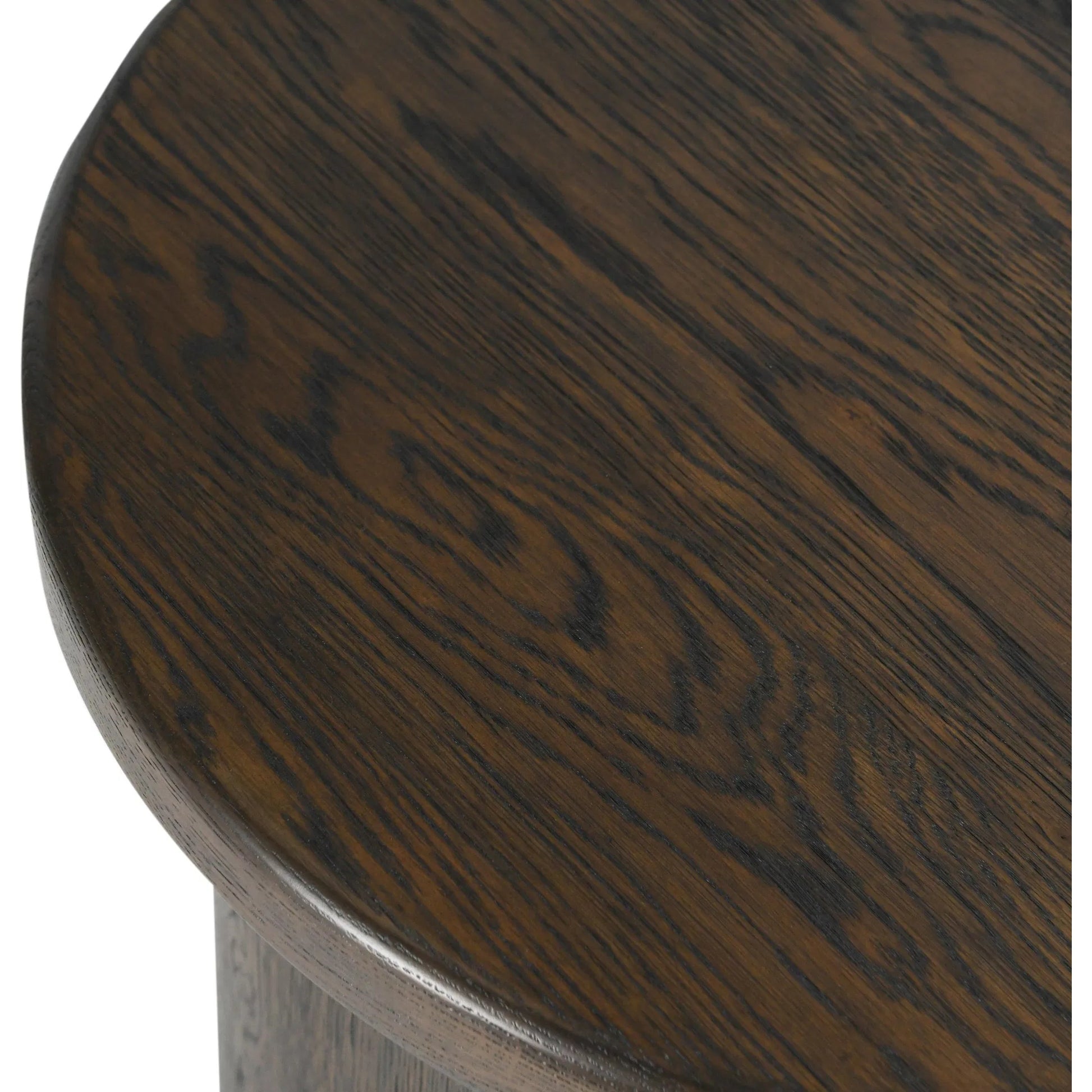 Runa 22" Wood End Table by Classic Home in brown. Made from oak veneer in a traditional style.