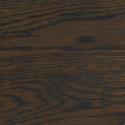 Runa 22" Wood End Table by Classic Home in brown. Made from oak veneer in a traditional style.