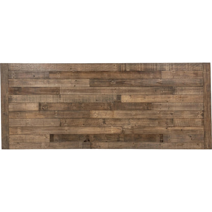 Dita Reclaimed Pine Wood Dining Table by Kosas Home in natural. Made from reclaimed pine in a transitional style.