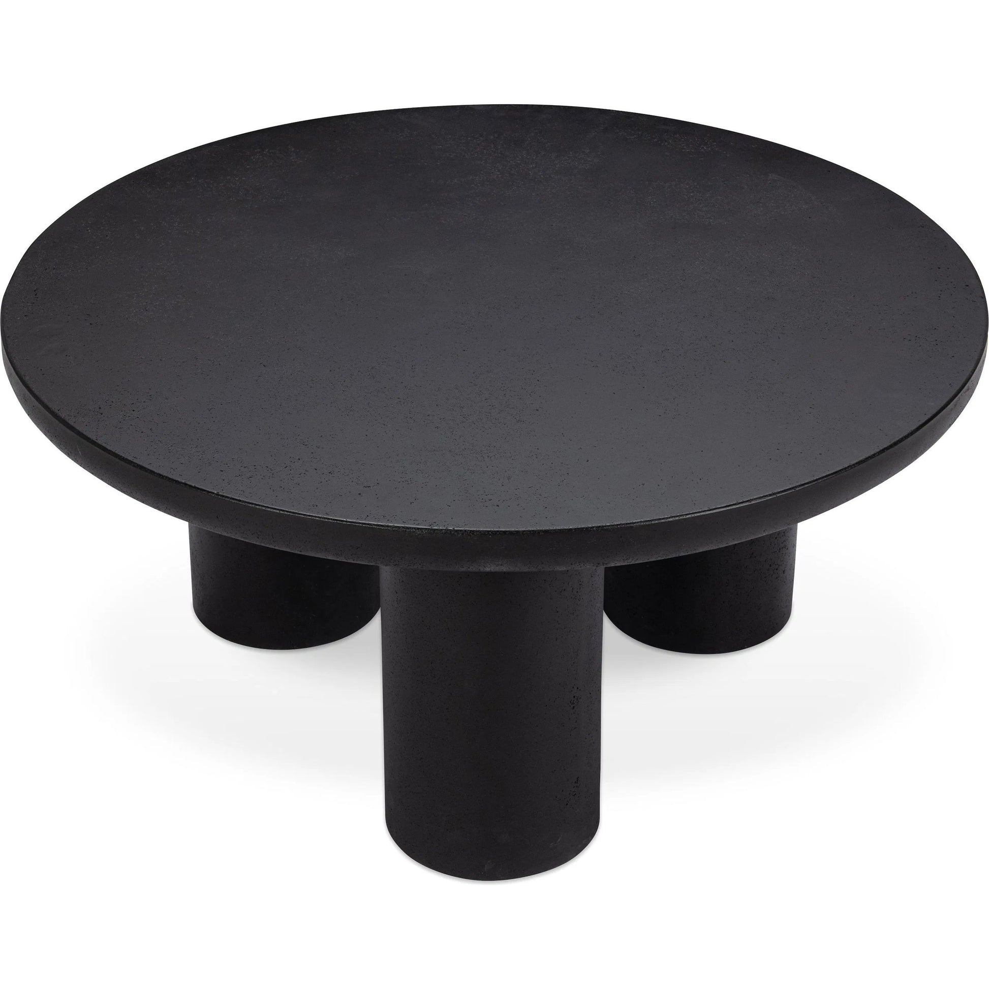 Anzio Outdoor Coffee Table by Classic Home in black. Made from glass fiber reinforced concrete in a modern style.