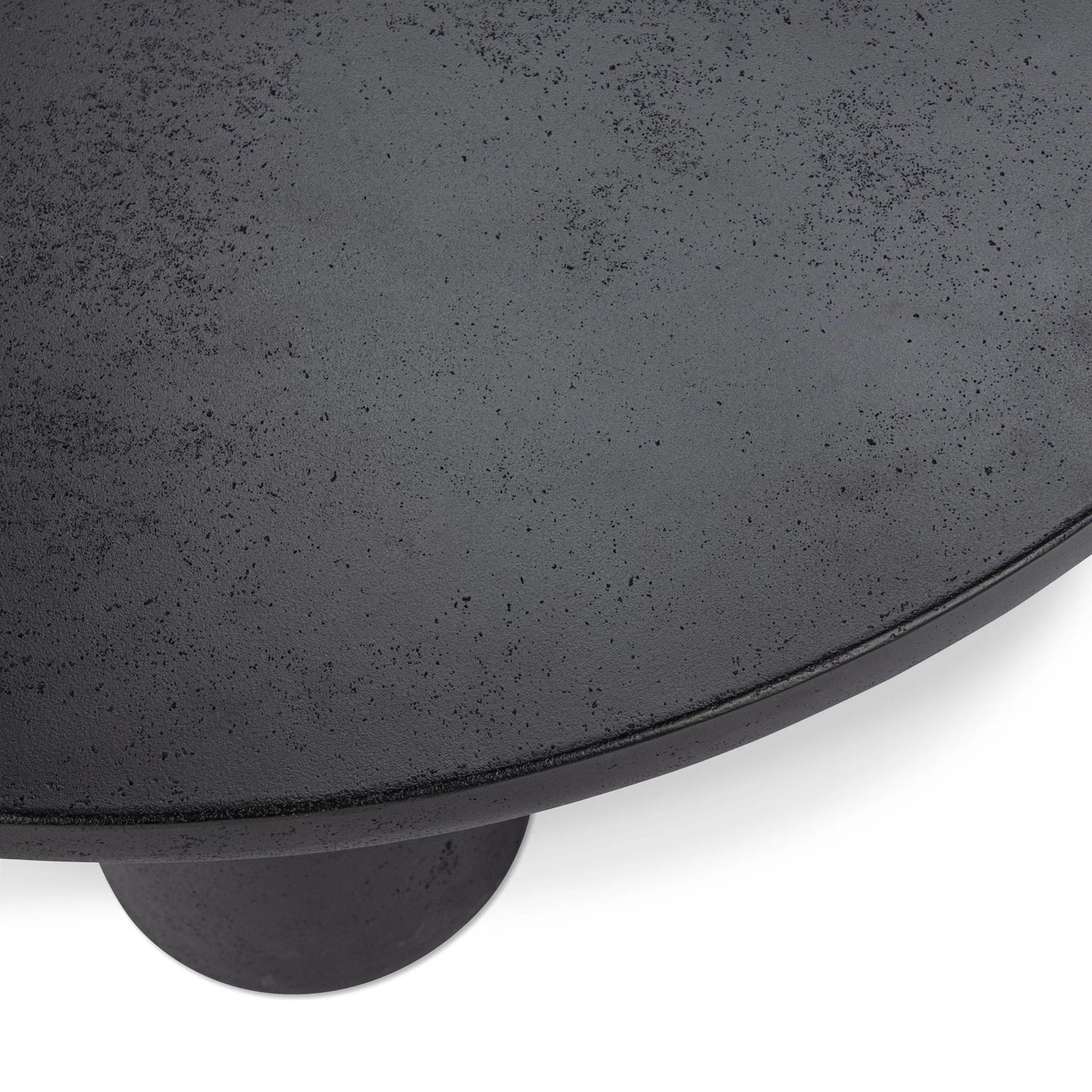 003 SI-2353718 | Closeup | Anzio Outdoor Coffee Table by Classic Home in black. Made from glass fiber reinforced concrete in a modern style.