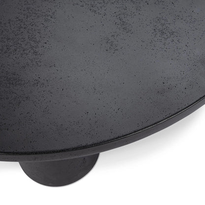 Anzio Outdoor Coffee Table by Classic Home in black. Made from glass fiber reinforced concrete in a modern style.