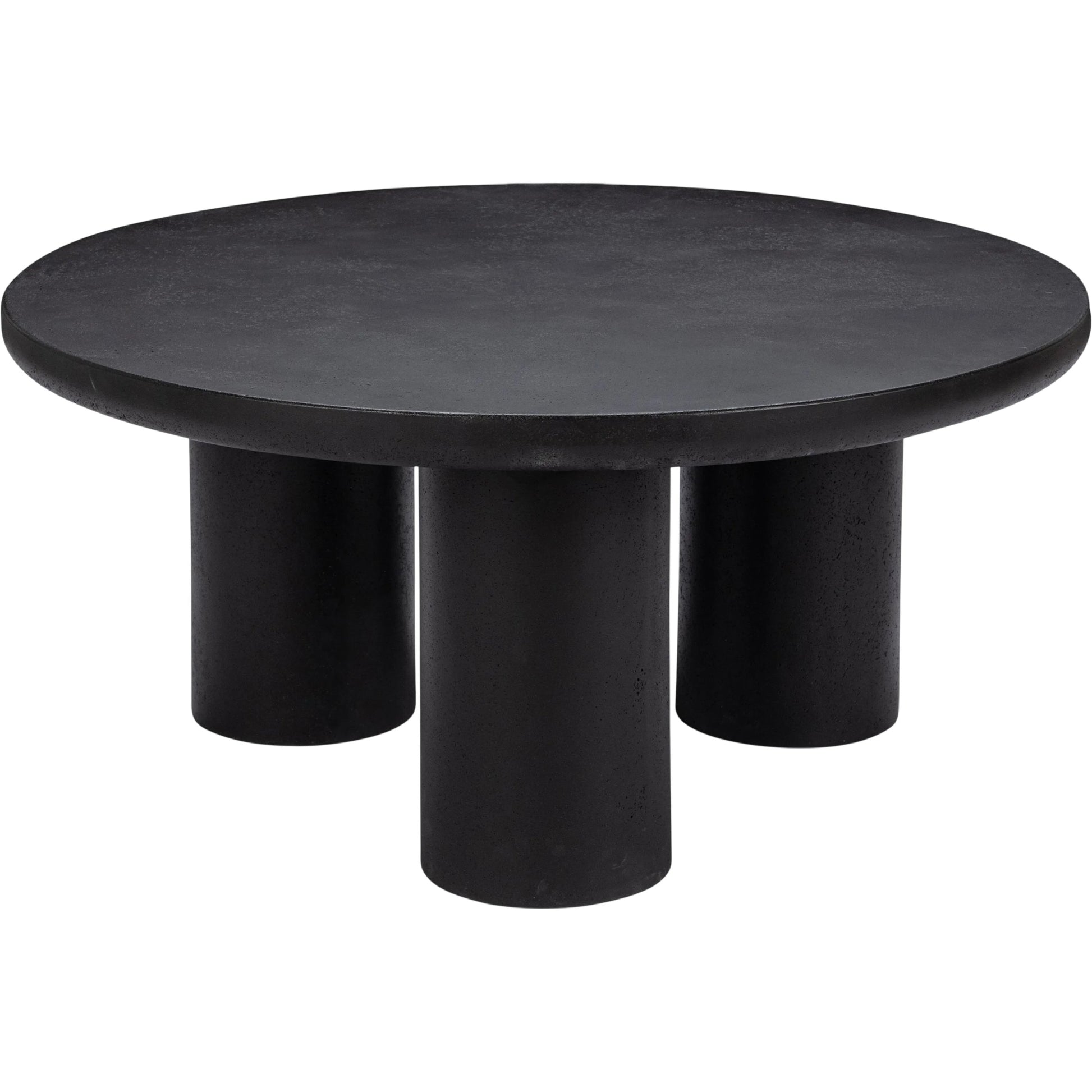 Anzio Outdoor Coffee Table by Classic Home in black. Made from glass fiber reinforced concrete in a modern style.
