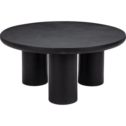 Anzio Outdoor Coffee Table by Classic Home in black. Made from glass fiber reinforced concrete in a modern style.