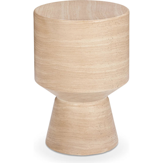 Terrace Outdoor Accent Table by Classic Home. Made from glass fiber reinforced concrete in a unique style.