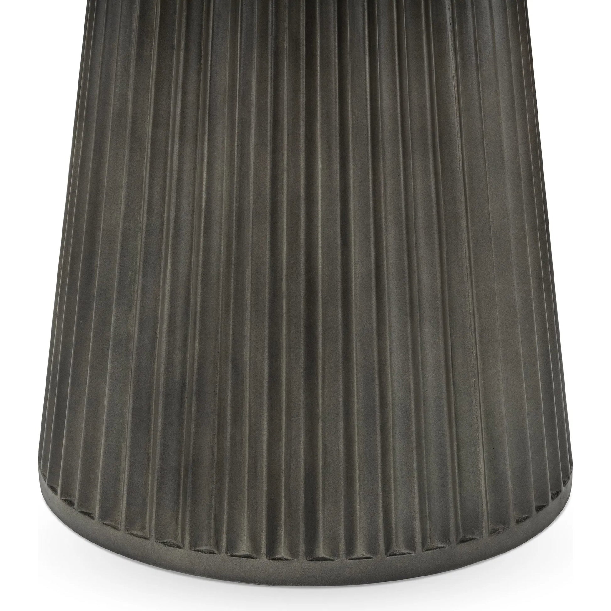 Caspia Outdoor Round Dining Table by Classic Home in gray. Made from glass fiber reinforced concrete in a modern style.